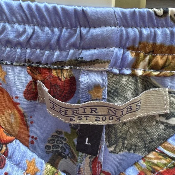 Their Nibs | Animal Woodland Cottagecore Pajama Shorts size Large - Picture 3 of 5